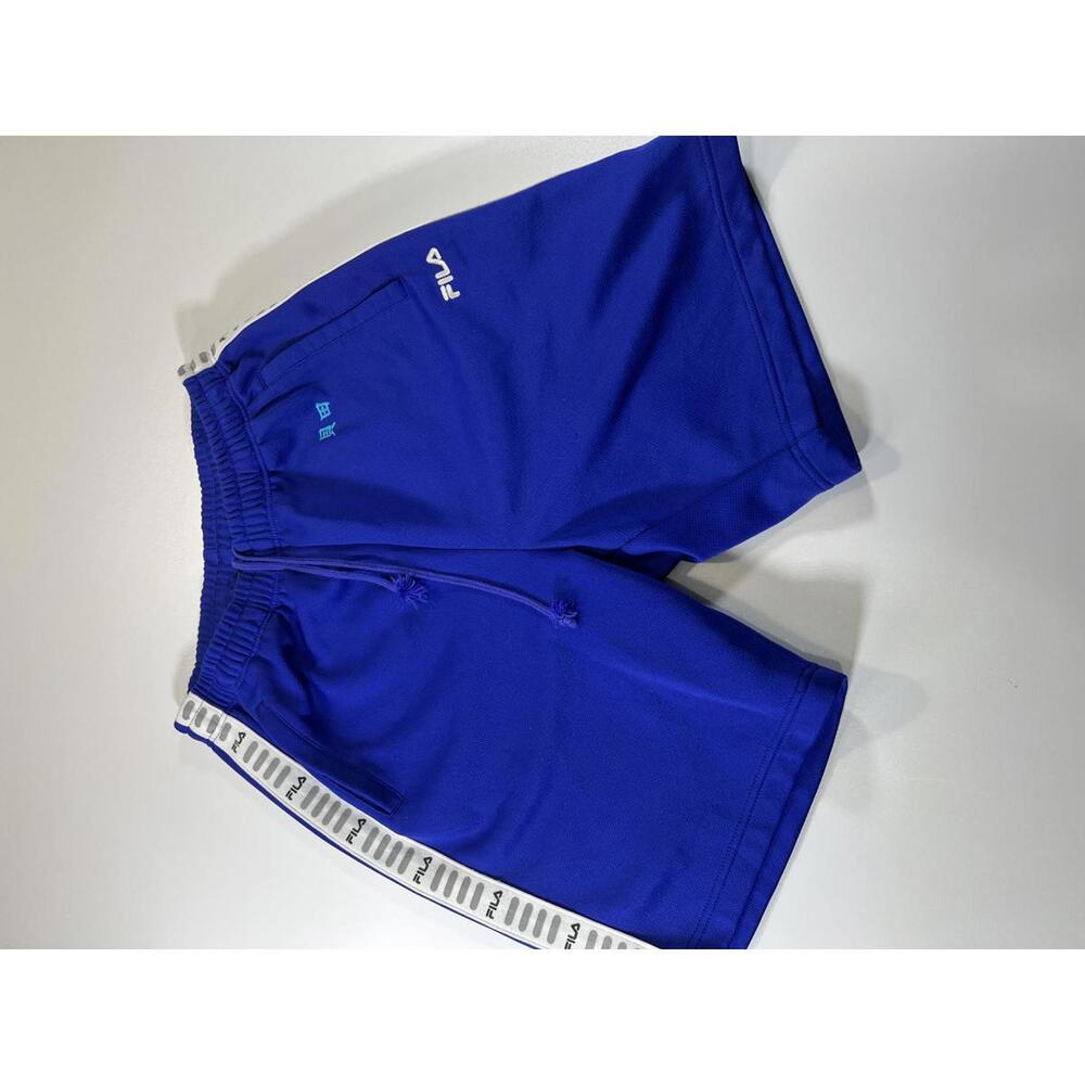 FILA Blue Athletic Shorts with Logo Tape Detail